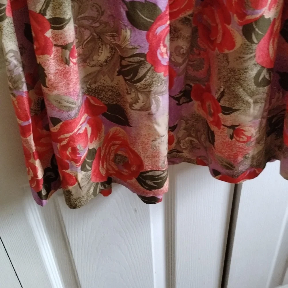 Vintage floral pleated maxi skirt Pendalton size 8 festival - Picture 6 of 11